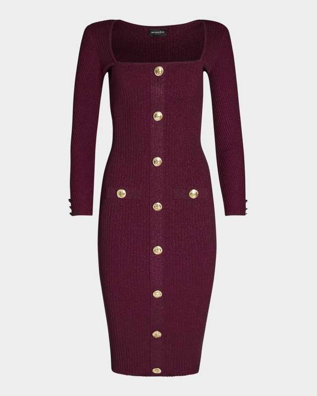 Sadelle Sparkly Knit Midi Dress